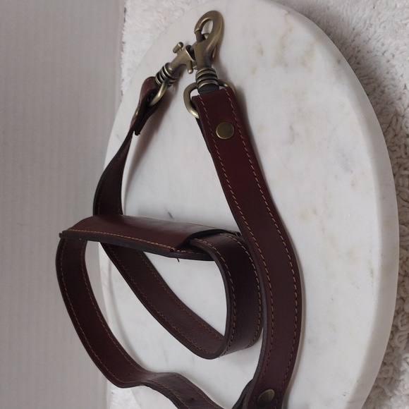 Brown Leather Shoulder Strap Adjustable 40 1/2"-46" L x 1" W #135-44 - Picture 6 of 16